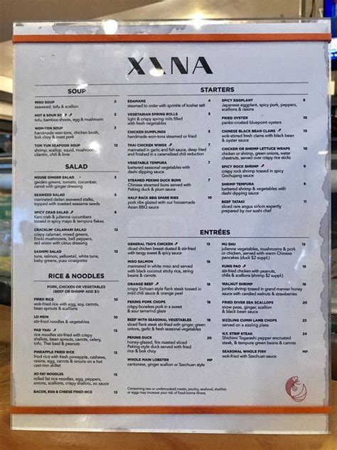 Dive into the <strong>menu</strong> of Channel Marker Cafe in Lavallette, NJ right here on Sirved. . Xina restaurant menu
